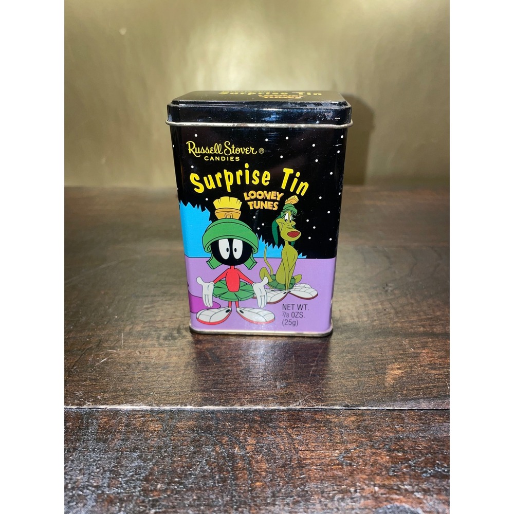Vintage Russell Stover Candies Looney Tunes Surprise Tin Marvin Martian‎ Dog